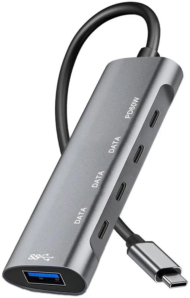 Main image of KEHIPI  USB C Hub 5Gbps,Laptop Docking Station with 3 5Gbps USB-C Data, 1 5Gbps USB-A, and 1 PD 60W Comptible for MacBook Pro, iMac, iPad Pro, iPhone 16/15, Galaxy S24, and More