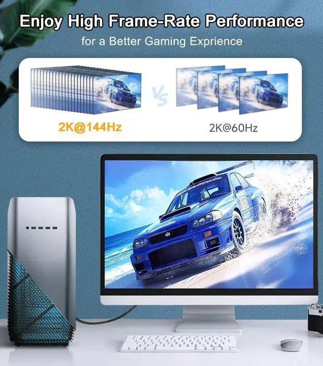 Alt view image 4 of 7 - KEHIPI Mini DisplayPort to DisplayPort Cable, Mini DP to DP, 4K Ready, Gold Plated, 6 Feet