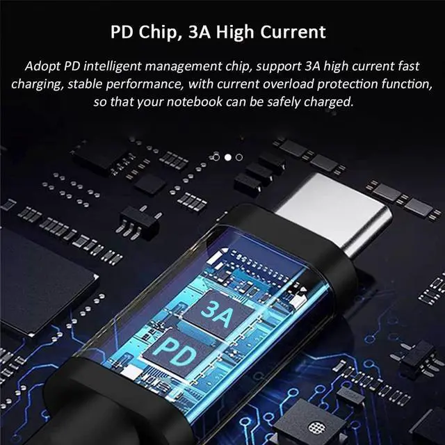 Alt view image 6 of 7 - KEHIPI Type C USB-C Female Input to DC 5.5x2.5mm Power PD Charge Cable fit for Laptop 18-20V