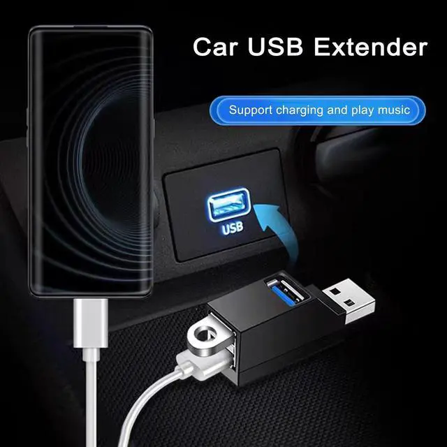 Alt view image 5 of 7 - KEHIPI USB 3.0 Hub, 3-Port Portable USB Expander USB Splitter for Laptop, Car, Mac Pro, iMac, MacBook Air, MacBook Pro, MacBook and More