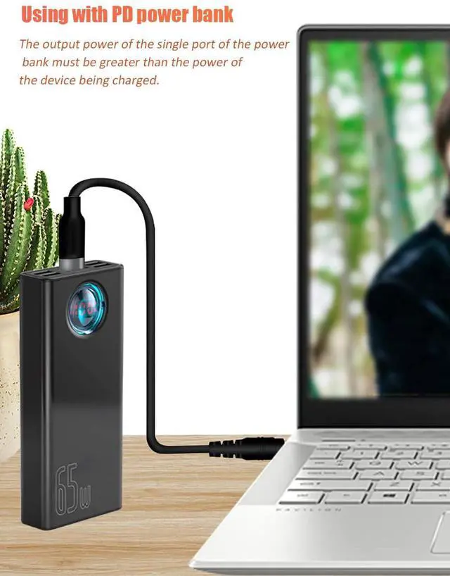 Alt view image 4 of 7 - KEHIPI 5ft USB C to DC 5.5mm x 2.1mm Power Charging Cord for Laptop (5521), 20V USB Type C Male Input to DC 5.5 x 2.1mm Male Power Charging Cable up to 100W(Not Comaptible with Starlink)