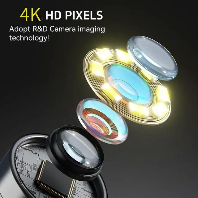 Alt view image 6 of 7 - KEHIPI Dual-Lens Endoscope Camera with Light, Borescope with 5" IPS Screen, Photo & Video Inspection Cameras with 32G SD Card, IP67 Waterproof Snake Camera, Cool Gadgets for Men, Women(16.5FT)