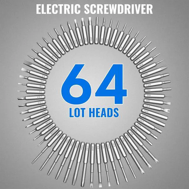 Alt view image 5 of 7 - KEHIPI Mini Electric Screwdriver, 3.7V Precision Screwdriver Set Cordless Screwdrivers Rechargeable 72 In 1 Magnetic Bit Repair Tech Tool Kit for Electronics Computer Phone Laptop Camera RC Car Watch