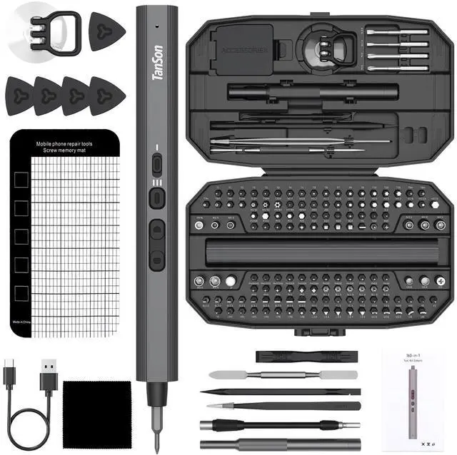 Alt view image 6 of 7 - KEHIPI Precision Electric Screwdriver Set,160-in-1 Mini Electric Screwdriver,650mAh Rechargeable Screwdrivers,S2 Magnetic Bit,3 Torque Settings,Repair Tool Kit for Computer Phone Laptop Camera Watch