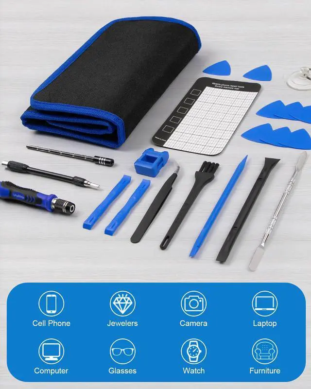Alt view image 5 of 7 - KEHIPI Electronics Precision Screwdriver Set 146-IN-1: Computer PC Laptop Repair Tool Kit - 123 Bits, Flexible Shaft, Extension Rod, Magnetic Mat for PC Building, iPhone, MacBook, PS5, Xbox, Switch
