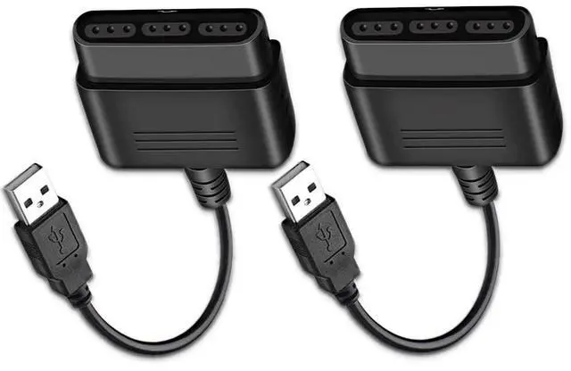 Main image of KEHIPI PS2 Controller to USB Adapter Converter, 2 Pack Compatible with PS1/PS2 Controller Gamepad to PS3/PC Controller No Need Driver