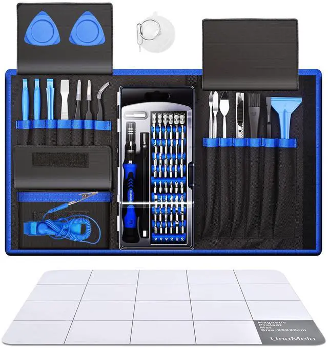Main image of KEHIPI 80 IN 1 Computer Repair Tool Kit with Magnetic Mat, Precision Laptop Screwdriver Set, PC Building Tool Kit with 56 Magnetic Bits, Large Size Writing Note Mat with Dry Erase Pen