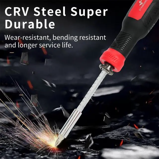 Alt view image 5 of 6 - KEHIPI 13-in-1 Multi-bit Screwdriver, Mini Adjustable Screwdriver Set, Precision Screw Driver Tool All in One with Torx, Flat Head, Phillips, Hex, Repair Kit Square and 1/4 Nut Driver