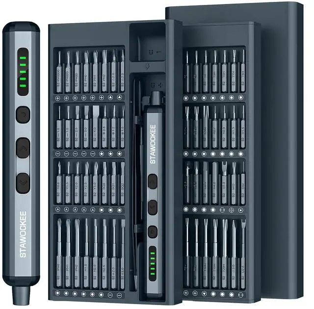 Main image of KEHIPI 68 in 1 Mini Electric Screwdriver, Precision Electric Screwdriver Set with Magnetic Bits, Rechargeable Portable Screwdrivers - Cordless Power Repair Tool Kit for PCs and Electronics