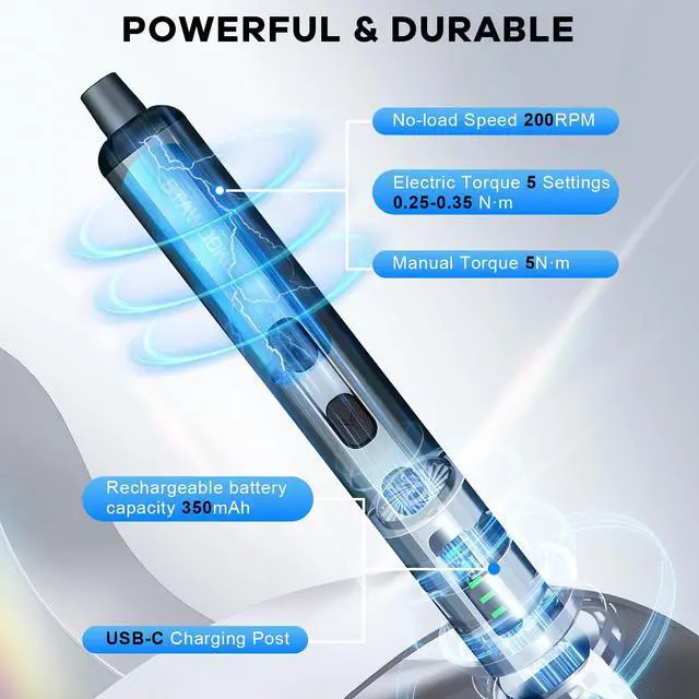 Alt view image 2 of 7 - KEHIPI 68 in 1 Mini Electric Screwdriver, Precision Electric Screwdriver Set with Magnetic Bits, Rechargeable Portable Screwdrivers - Cordless Power Repair Tool Kit for PCs and Electronics