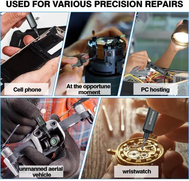 Alt view image 7 of 7 - KEHIPI 68 in 1 Mini Electric Screwdriver, Precision Electric Screwdriver Set with Magnetic Bits, Rechargeable Portable Screwdrivers - Cordless Power Repair Tool Kit for PCs and Electronics