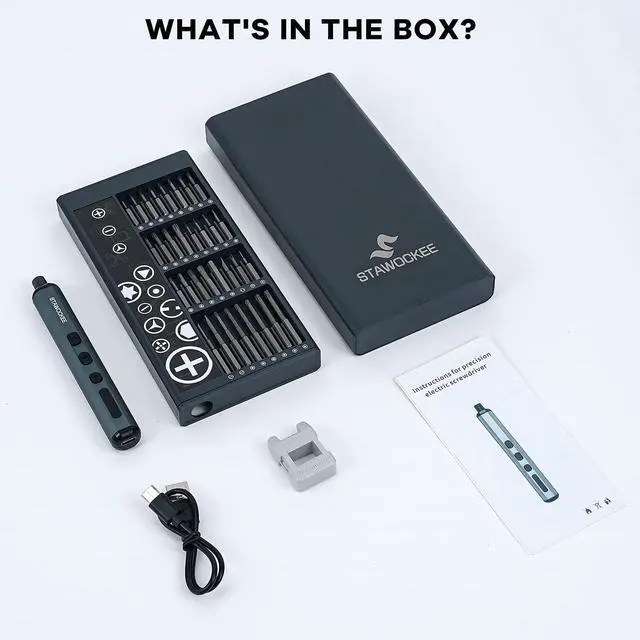 Alt view image 6 of 7 - KEHIPI 68 in 1 Mini Electric Screwdriver, Precision Electric Screwdriver Set with Magnetic Bits, Rechargeable Portable Screwdrivers - Cordless Power Repair Tool Kit for PCs and Electronics