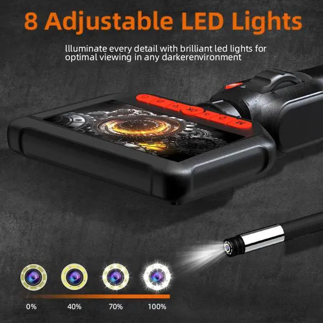 Alt view image 4 of 7 - KEHIPI Two-Way Articulating Borescope Camera with Light, 1920P HD Endoscope Camera, 5 FT Flexible Snake Inspection Scope for Automotive and Aircraft Mechanics, Father's Day Gifts&Cool Gadgets for Men