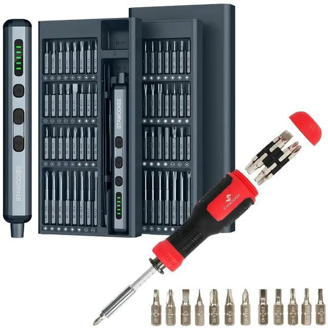 Main image of KEHIPI 68-in-1 Mini Electric Screwdriver and 13-in-1 Multi-bit Screwdriver