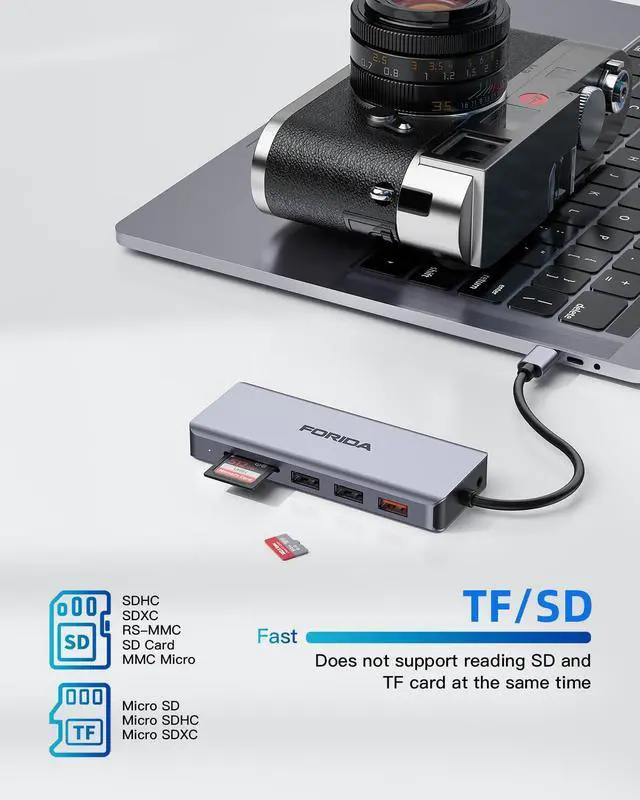 Alt view image 4 of 7 - KEHIPI USB C 10GB Hub, USB C to HDMI Dock Compatible for MacBook Pro/Air, Chromebook, Dell XPS, HP and More (SD/TF Card Reader, Ethernet,100W PD3.0, 4K HDMI,USB 10GB Port)