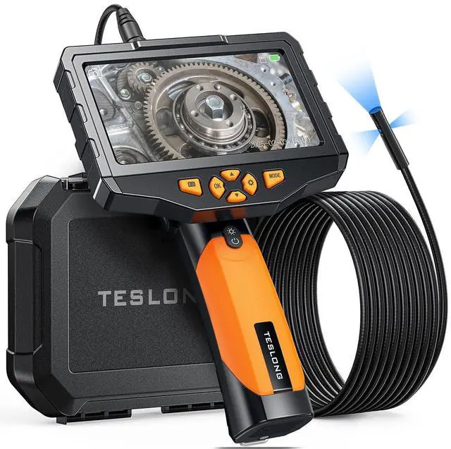 Main image of KEHIPI Triple Lens Borescope Inspection Camera, Professional Endoscope with Light, Digital Video Scope Camera, 5" IPS Screen, Waterproof Flexible Cable for Automotive/Home/Wall/Pipe/Car (16.5FT)