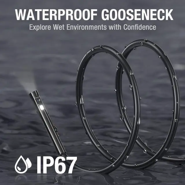 Alt view image 7 of 7 - 5mm Dual Lens Inspection Camera, Teslong Borescope with LED Light, HD Industrial Endoscope, 5" IPS Screen, Waterproof Video Scope Camera, Flexible Cable for Home/Automotive/Pipe/Car/Wall(5FT)