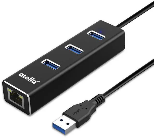 Main image of KEHIPI USB to Ethernet Adapter, 3 Ports USB 3.0 Hub with 10/100/1000 Mbps LAN RJ45 Gigabit Network Adapter, Supports Windows 10/8/7, Mac OS, Linux