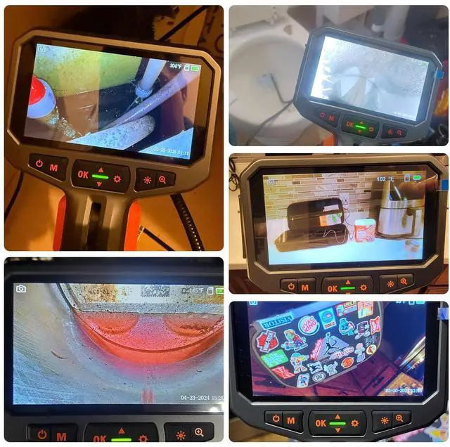 Alt view image 7 of 7 - Teslong Articulating Borescope with Dual Lens Endoscope Camera, Two-Way Articulated Industrial Inspection Camera with LED Light, Flexible Mechanic Fiber Optic Snake Scope Cam for Wall Automotive-5FT