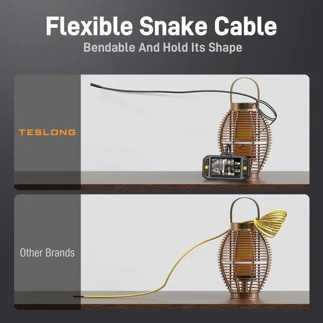 Alt view image 5 of 7 - Teslong Endoscope Borescope with Light, Snake Inspection Camera for Automotive Engine, Waterproof Fiber Optic Camera for Mechanics - Ideal for Wall, Vent, Wire Video Scope (16.5FT)