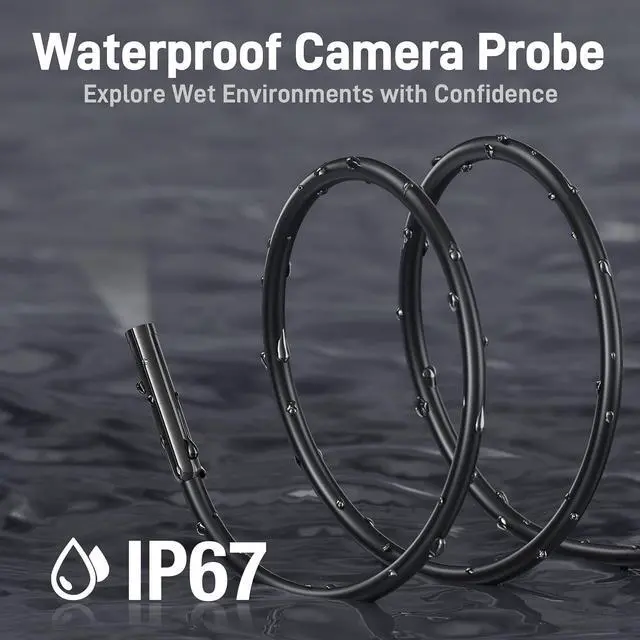 Alt view image 7 of 7 - Teslong Endoscope Borescope with Light, Snake Inspection Camera for Automotive Engine, Waterproof Fiber Optic Camera for Mechanics - Ideal for Wall, Vent, Wire Video Scope (16.5FT)