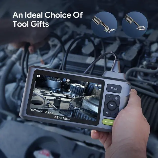 Alt view image 7 of 7 - KEHIPI 50FT Sewer Inspection Camera with 1080P Dual Lens, Led Light, 5" IPS Screen, Split Screen, IP67 Waterproof Endoscope, 7.9mm Borescope Probe