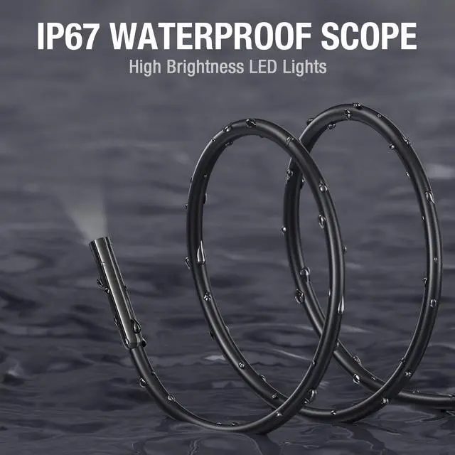 Alt view image 4 of 7 - USB C Endoscope Camera with Light, Teslong Type-C Snake Borescope Camera with 8 LED Lights, 10FT Flexible Waterproof Inspection Cam, Fiber Optic Scope Compatible with iPhone 15/16, Android Phone