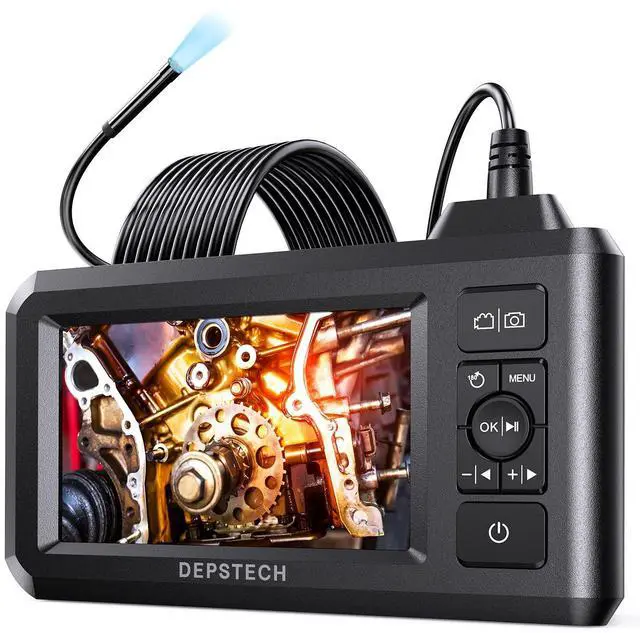 Main image of KEHIPI 5.5mm Industrial Endoscope, 1080P Digital Borescope Inspection Camera with 4.3" Screen, IP67 Waterproof Snake Camera with Lights,16.5FT Semi-Rigid Cable, 32GB Card &Photo Capture,Helpful Tool