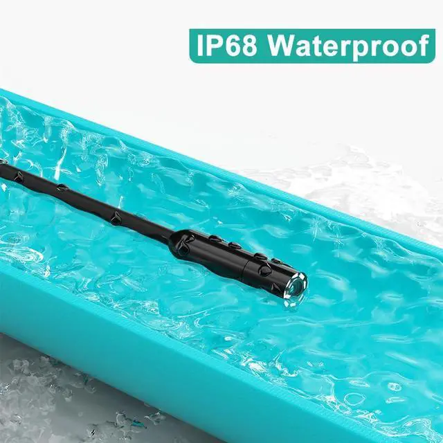 Alt view image 6 of 7 - KEHIPI Endoscope with Light,1080P HD Borescope Camera with 8 Adjustable LED Lights 8mm Lens, Inspection Camera with 16.5ft Semi-Rigid Cable, Compatible with for iOS and Android