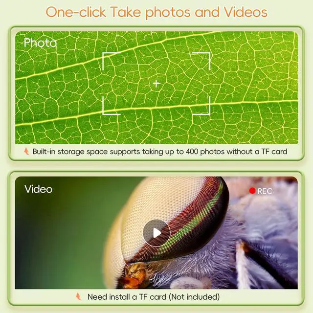 Alt view image 5 of 7 - KEHIPI Microscope for Kids, 2" IPS Screen 1000X Handheld Digital Microscopes HD Pocket Portable Mini USB Microscope Camera, PC Compatible, Science Edu Fun Birthday Gifts Toys for Children Students