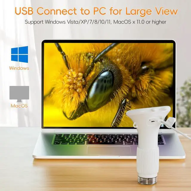 Alt view image 6 of 7 - KEHIPI Microscope for Kids, 2" IPS Screen 1000X Handheld Digital Microscopes HD Pocket Portable Mini USB Microscope Camera, PC Compatible, Science Edu Fun Birthday Gifts Toys for Children Students