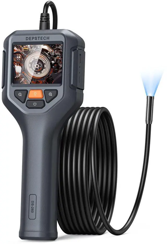 Main image of KEHIPI Endoscope Camera with Light, 1080P HD Borescope Inspection Camera with 2X Zoom, IP67 Waterproof Plumbing Snake Camera, 16.5ft Semi-Rigid Cable, 2.4'' IPS Screen Scope Camera Gadgets for Men