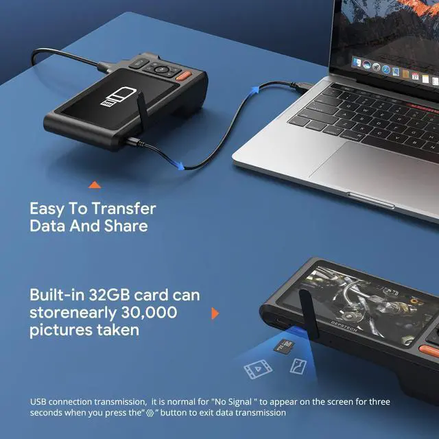 Alt view image 7 of 7 - KEHIPI Industrial Borescope Tool & 5" IPS Screen, 1080P Dual Lens Endoscope Camera with Lights, Split Screen, IP67 Waterproof Sewer Inspection Camera, 16.5ft Semi-Rigid Snake Cable, Mechanic Gadget