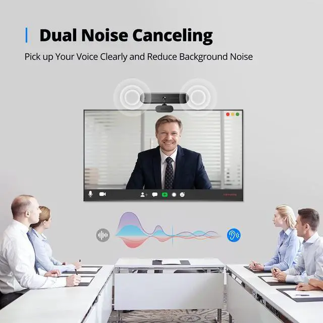 Alt view image 5 of 7 - KEHIPI DW40 4K Webcam, Dual Microphone Autofocus HD Web Camera with Sony Sensor, Privacy Cover & Tripod, Plug and Play USB 8MP Camera Computer Streaming Webcam for Laptop PC/Video Call/Zoom/YouTube