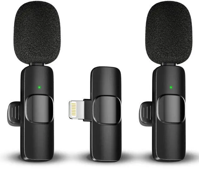 Main image of KEHIPI Professional Wireless Lavalier Lapel Microphone for iPhone iPad, Mini Lapel Mics Plug-Play 2.4G Ultra-Low Delay Noise Reduction Chip for Video Recording Interview Podcast Vlog YouTube Tiktok