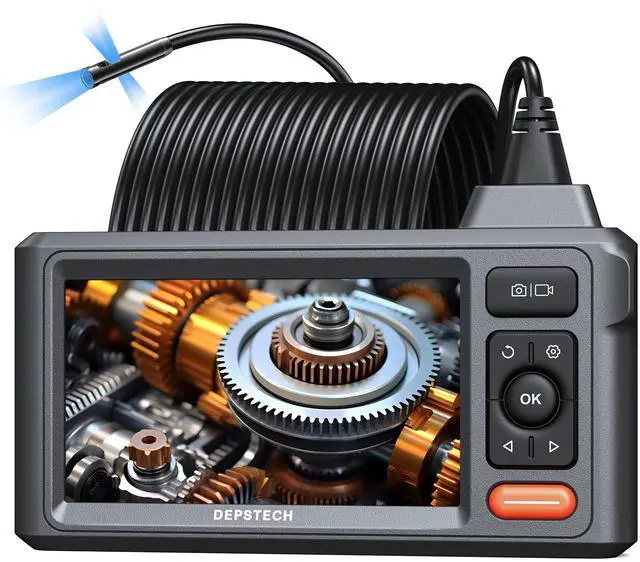 Main image of KEHIPI 50FT Triple Lens Sewer Camera, Borescope with 5" IPS Screen, 1080P Endoscope with Light, Flexible Snake Inspection for Wall, Plumbing, Automotive Engine Inspect