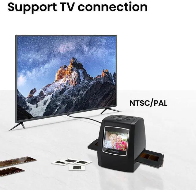 Alt view image 4 of 7 - KEHIPI Mini Digital Film & Slide Scanner  Converts 35mm Negatives & Slides to JPEG Photo  Includes 2.4 LCD Screen  Easy Load Film Adapters