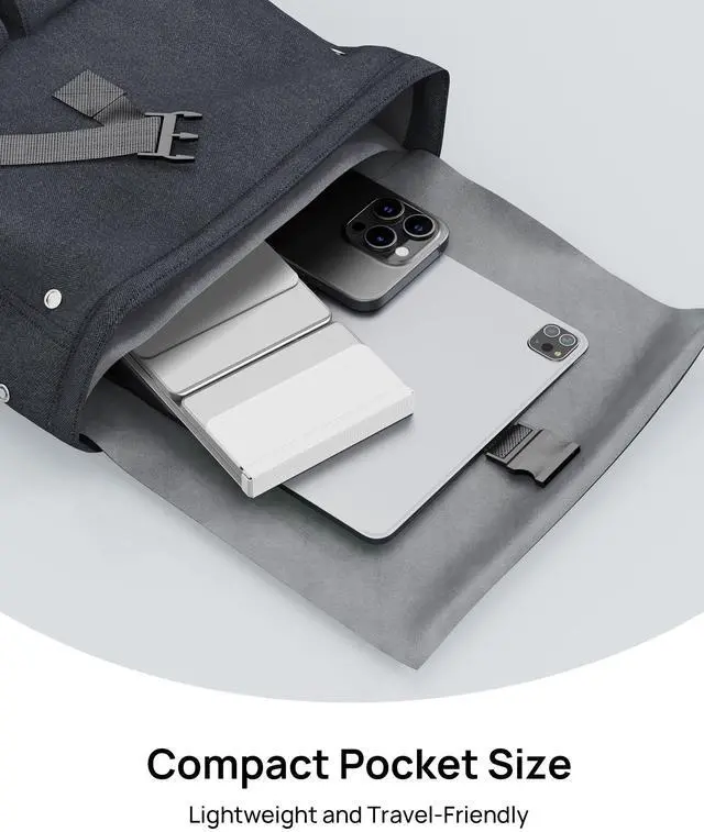 Alt view image 7 of 7 - KEHIPI Foldable Keyboard with Sensitive Touchpad, Portable Wireless Keyboard for iMac, Multi Devices, 2 in 1 Pocket-Sized Bi-Folding Portable Key-Board, Travel