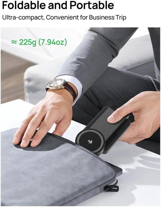 Alt view image 7 of 7 - KEHIPI Qi2 3-in-1 Foldable Wireless Charging Station with Night Light, Fast 15W Portable Travel Charger Stand, Nightstand Charger for iPhone/Android/Apple Watch/AirPods(W79-2)