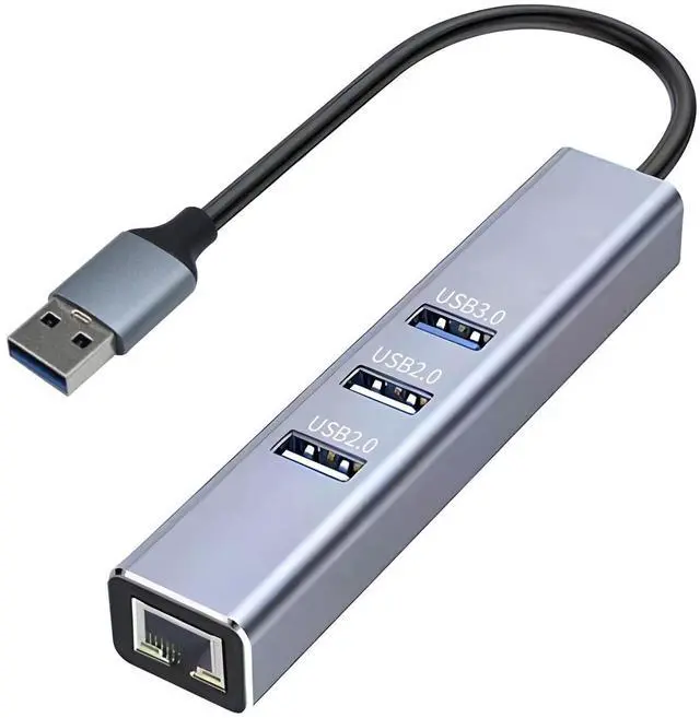 Main image of KEHIPI USB to Ethernet Adapter 3-Port USB Hub with RJ45 Ethernet Support Windows, Mac OS, Surface Pro, Linux, Chromebook and More