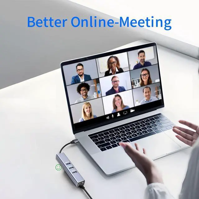 Alt view image 6 of 7 - KEHIPI USB to Ethernet Adapter 3-Port USB Hub with RJ45 Ethernet Support Windows, Mac OS, Surface Pro, Linux, Chromebook and More