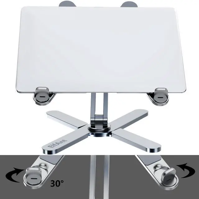 Alt view image 4 of 6 - KEHIPI Laptop Stand 360 Degree Rotation Adjustable Portable for 10" - 17" Laptop Tablet
