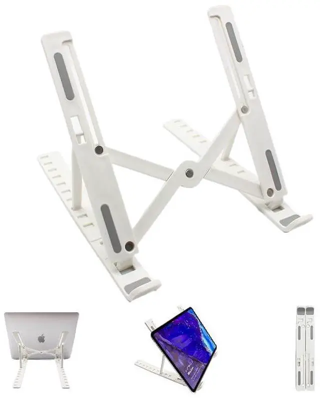Main image of KEHIPI Adjustable Laptop Holder Riser Computer Stand for Desk and Notebook with Phone Stand, White