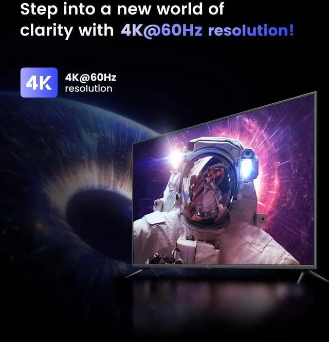 Alt view image 3 of 7 - KEHIPI 4K HDMI Audio Extractor Splitter, 4K@60Hz HDMI Audio Converter Adapter + Optical Toslink SPDIF + L/R Stereo Compatible with Fire Stick, Blu-Ray Player (4K 60Hz Black)