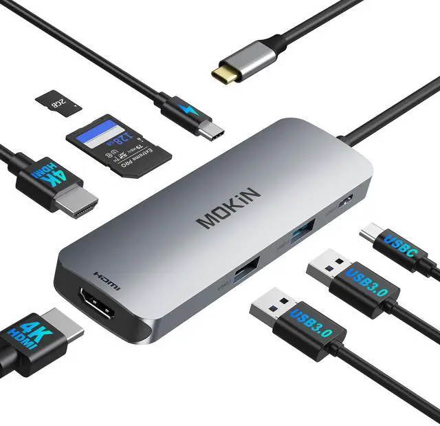 Main image of KEHIPI USB C Docking Station Dual Monitor, USB C to Dual HDMI Adapter, 8 in 1 Laptop Docking Station with 2 HDMI(4K @60Hz), PD Charging, USB A&C 3.0 Ports, SD/TF for Dell/HP/Lenovo/Surface/Yoga etc