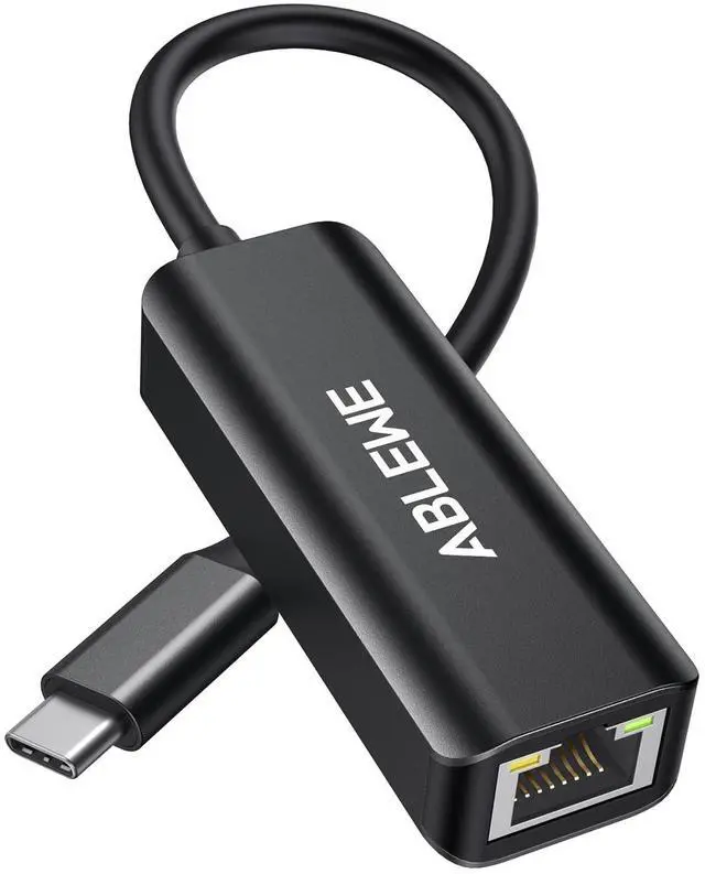 Main image of KEHIPI USB C to Ethernet Adapter, Type-C to RJ45 Gigabit Ethernet Dongle, Thunderbolt 3 to RJ45 LAN Network Adapter Compatible for MacBook Pro 2017 and More, MacBook Air, Dell XPS, iPad Pro (Black)