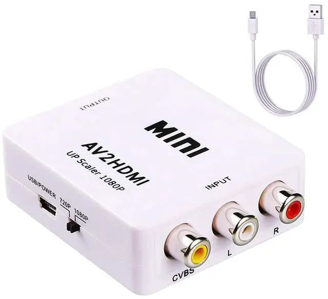 Main image of KEHIPI RCA to HDMI Converter, 1080P AV to HDMI RCA Composite CVBS Video Audio Converter Adapter Supporting PAL/NTSC for Xbox/PS2/Wii/SNES/N64/VHS/VCR/DVD