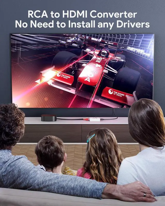 Alt view image 4 of 7 - KEHIPI RCA to HDMI Converter, 1080P AV to HDMI RCA Composite CVBS Video Audio Converter Adapter Supporting PAL/NTSC for Xbox/PS2/Wii/SNES/N64/VHS/VCR/DVD