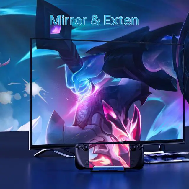 Alt view image 7 of 7 - KEHIPI Docking Staion for Steam Deck/ROG Ally/Legion Go,13 in 1 Double Fan Steam Deck Dock.1000Mbps Ethernet, PD100W Charging,SD/TF Double Card SlotsHD 2.0 4K@60Hz4 USB Port. Slot Steam Deck Dock.