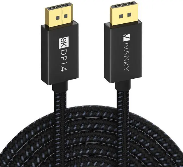 Main image of KEHIPI DisplayPort Cable 1.4, 8K DP Cable 15ft [8K@60Hz, 4K@144Hz, 1080P@240Hz], Support HBR3, 32.4Gbps, HDCP 2.2, HDR, Compatible for Gaming Monitor, TV, PC, Laptop and More